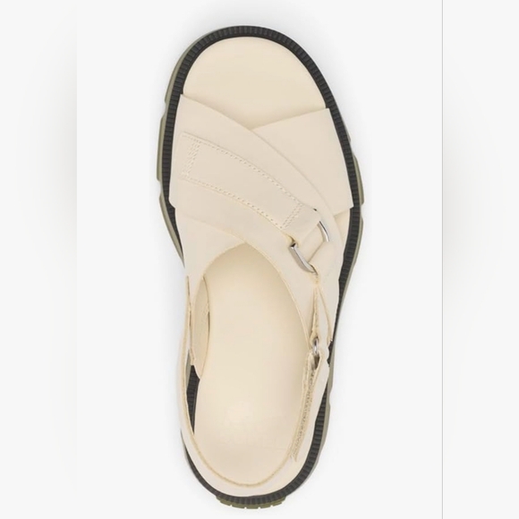 Sorel Full Grain Leather Crisscross Sandal Chalk Utility Green Size 7 - Picture 2 of 11